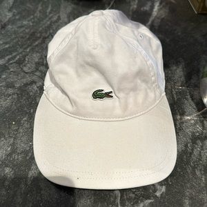White Lacoste baseball cap